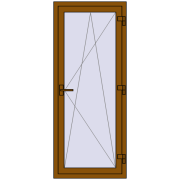 REHAU Euro 70 700x1700 мм GOLDEN OAK з двох сторін