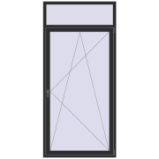 REHAU Euro 70 1170x2500 мм ANTHRACITE_GREY_GLATT з двох сторін