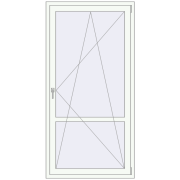 REHAU Euro 60 1000x2000 мм Білий (RAL 9016) з двох сторін