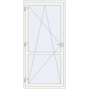 REHAU Euro 60 950x2000 мм Білий (RAL 9016) з двох сторін