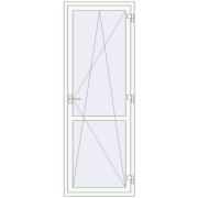 REHAU Euro 70 800x2200 мм ANTHRACITE_GREY_STRUKTURAL ззовні