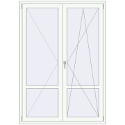 REHAU Euro 60 1400x2000 мм Білий (RAL 9016) з двох сторін