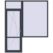 REHAU Euro 70 2000x2400 мм ANTHRACITE_GREY_STRUKTURAL з двох сторін