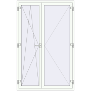REHAU Euro 70 1320x2060 мм Білий (RAL 9016) з двох сторін