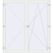 REHAU Euro 60 2000x2200 мм Білий (RAL 9016) з двох сторін