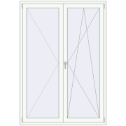 REHAU SYNEGO MD 1430x2050 мм Білий (RAL 9016) з двох сторін REHAU SYNEGO MD 1430x2050 мм Білий (RAL 9016) з двох сторін