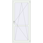 REHAU Euro 60 900x2100 мм Білий (RAL 9016) з двох сторін