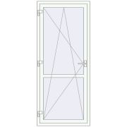 REHAU Euro 70 840x1980 мм Білий (RAL 9016) з двох сторін