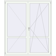 REHAU Euro 70 1800x2100 мм Білий (RAL 9016) з двох сторін