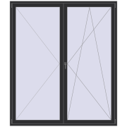 REHAU Euro 70 2020x2350 мм ANTHRACITE_GREY_GLATT з двох сторін