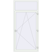 Балконні двері 1200x2500 мм REHAU Euro 70 Білий (RAL 9016) з двох сторін