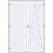 REHAU SYNEGO MD 1610x2320 мм Білий (RAL 9016) з двох сторін