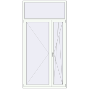 REHAU Euro 60 1300x2600 мм Білий (RAL 9016) з двох сторін