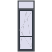 Балконні двері 800x2400 мм REHAU SYNEGO MD ANTHRACITE_GREY_STRUKTURAL з двох сторін