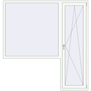 REHAU SYNEGO MD 2000x2100 мм Білий (RAL 9016) з двох сторін