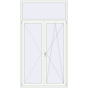 REHAU SYNEGO MD 1400x2580 мм Білий (RAL 9016) з двох сторін REHAU SYNEGO MD 1400x2580 мм Білий (RAL 9016) з двох сторін