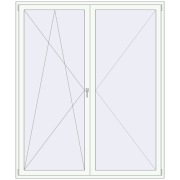 REHAU Euro 70 2000x2380 мм ANTHRACITE_GREY_STRUKTURAL ззовні