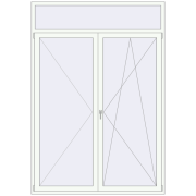 REHAU Euro 70 1800x2600 мм Білий (RAL 9016) з двох сторін