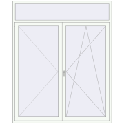 REHAU Euro 70 1850x2270 мм Білий (RAL 9016) з двох сторін