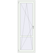 Балконні двері 720x2170 мм REHAU Euro 70 Білий (RAL 9016) з двох сторін