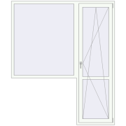 REHAU Euro 70 1900x2270 мм Білий (RAL 9016) з двох сторін