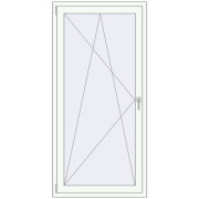 REHAU Euro 70 900x1860 мм Білий (RAL 9016) з двох сторін REHAU Euro 70 900x1860 мм Білий (RAL 9016) з двох сторін