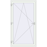REHAU Euro 60 1050x1900 мм Білий (RAL 9016) з двох сторін