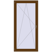 Балконні двері 1000x2100 мм REHAU Euro 60 WALNUT з двох сторін