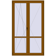 REHAU Euro 70 1400x2400 мм GOLDEN OAK з двох сторін