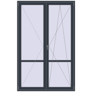 REHAU SYNEGO MD 1540x2400 мм ANTHRACITE_GREY_STRUKTURAL з двох сторін