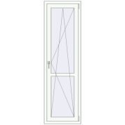 REHAU Euro 60 580x1990 мм Білий (RAL 9016) з двох сторін