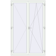 REHAU Euro 60 1500x2400 мм Білий (RAL 9016) з двох сторін