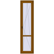 Балконні двері 600x2400 мм REHAU Euro 60 GOLDEN OAK з двох сторін