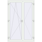 REHAU SYNEGO MD 1320x2060 мм Білий (RAL 9016) з двох сторін