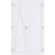 REHAU Euro 70 1300x2200 мм Білий (RAL 9016) з двох сторін REHAU Euro 70 1300x2200 мм Білий (RAL 9016) з двох сторін