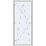 REHAU Euro 60 800x1900 мм Білий (RAL 9016) з двох сторін