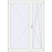 REHAU Euro 70 1500x2100 мм Білий (RAL 9016) з двох сторін
