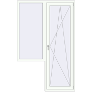 REHAU Euro 70 1350x2100 мм Білий (RAL 9016) з двох сторін