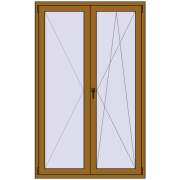 REHAU Euro 60 1250x2000 мм LIGHT_OAK з двох сторін
