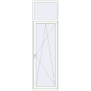 REHAU Euro 60 800x2700 мм Білий (RAL 9016) з двох сторін