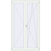 REHAU SYNEGO MD 1300x2320 мм Білий (RAL 9016) з двох сторін REHAU SYNEGO MD 1300x2320 мм Білий (RAL 9016) з двох сторін