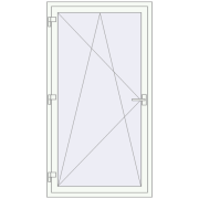 REHAU Euro 60 980x1820 мм Білий (RAL 9016) з двох сторін