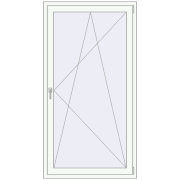 REHAU Euro 60 1000x1890 мм Білий (RAL 9016) з двох сторін