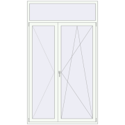 REHAU Euro 70 1500x2600 мм Білий (RAL 9016) з двох сторін REHAU Euro 70 1500x2600 мм Білий (RAL 9016) з двох сторін
