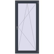 REHAU Euro 60 850x2030 мм ANTHRACITE_GREY_STRUKTURAL з двох сторін