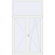 REHAU SYNEGO MD 1600x2800 мм Білий (RAL 9016) з двох сторін