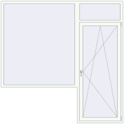 REHAU SYNEGO MD 2400x2400 мм Білий (RAL 9016) з двох сторін REHAU SYNEGO MD 2400x2400 мм Білий (RAL 9016) з двох сторін