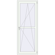 REHAU Euro 60 800x2100 мм Білий (RAL 9016) з двох сторін REHAU Euro 60 800x2100 мм Білий (RAL 9016) з двох сторін