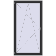 REHAU SYNEGO MD 1100x2100 мм ANTHRACITE_GREY_GLATT з двох сторін