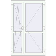 REHAU Euro 70 1200x1900 мм Білий (RAL 9016) з двох сторін